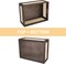 Rattan Storage Baskets, Wicker Storage Baskets for Shelves, Wooden Crate. (Brown-Set2)